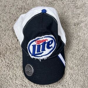 5/$25 Miller lite baseball cap with bottle opener one side snapback
